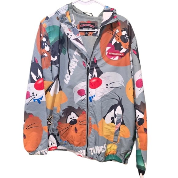 Members Only Jackets & Blazers - Members Only Multicolor Looney Tunes Windbreaker Jacket Size Medium